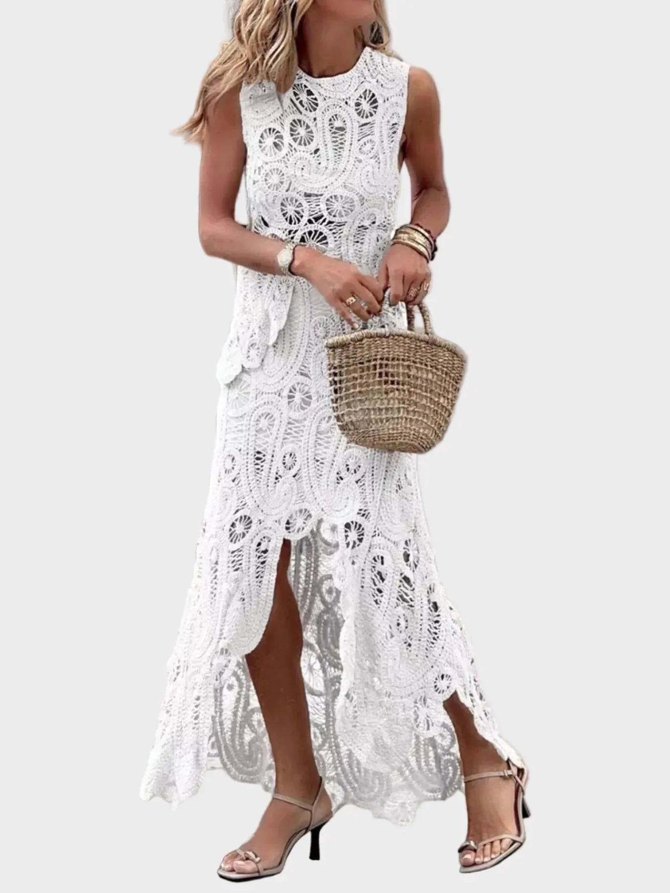 Pearl | Crochet Lace Maxi Dress