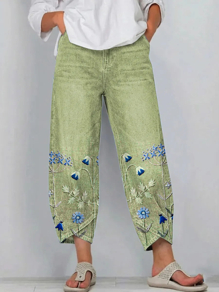 Avery™ | Chic Embroidered Casual Trousers