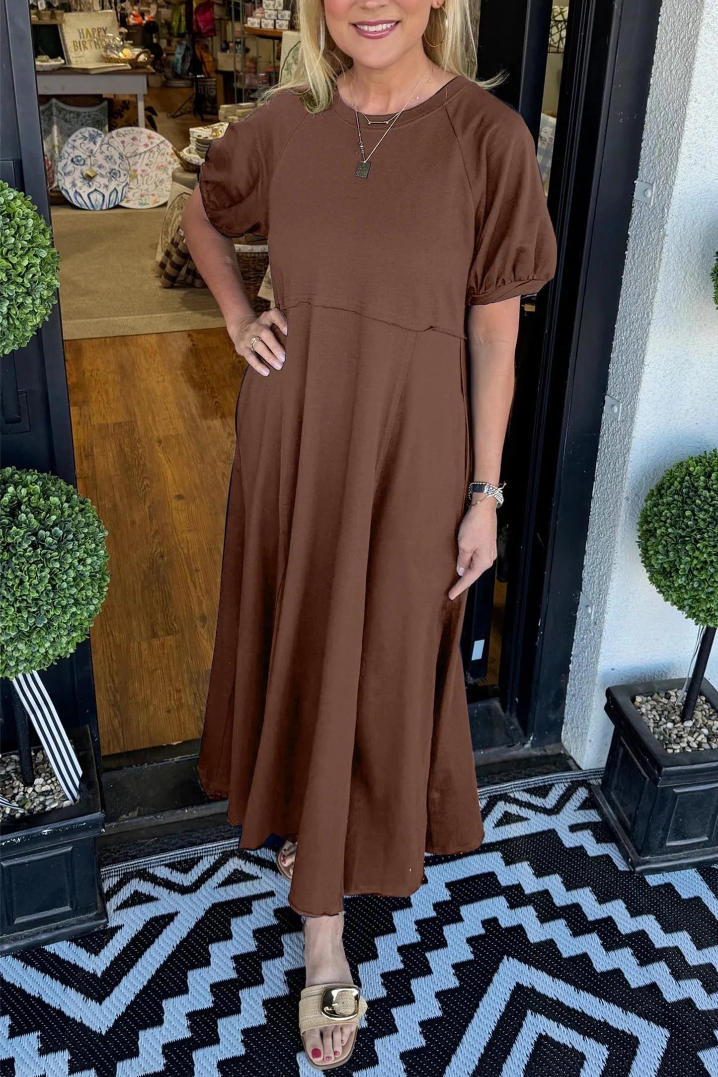 Charlotte™ | Elegant Puff Sleeve Maxi Dress