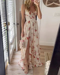 Rosalie | Vintage Floral Chiffon Maxi Dress