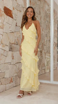 Primrose | Tiered Ruffle Halter Maxi Dress