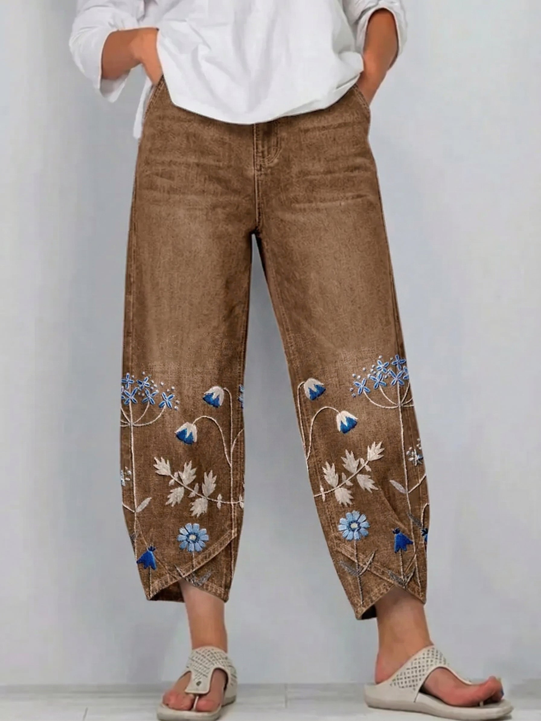 Avery™ | Chic Embroidered Casual Trousers