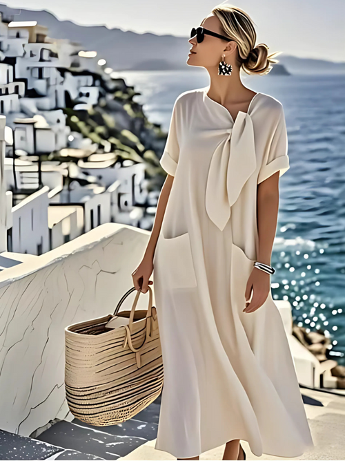 Coastal | Tie-Neck Maxi Dress