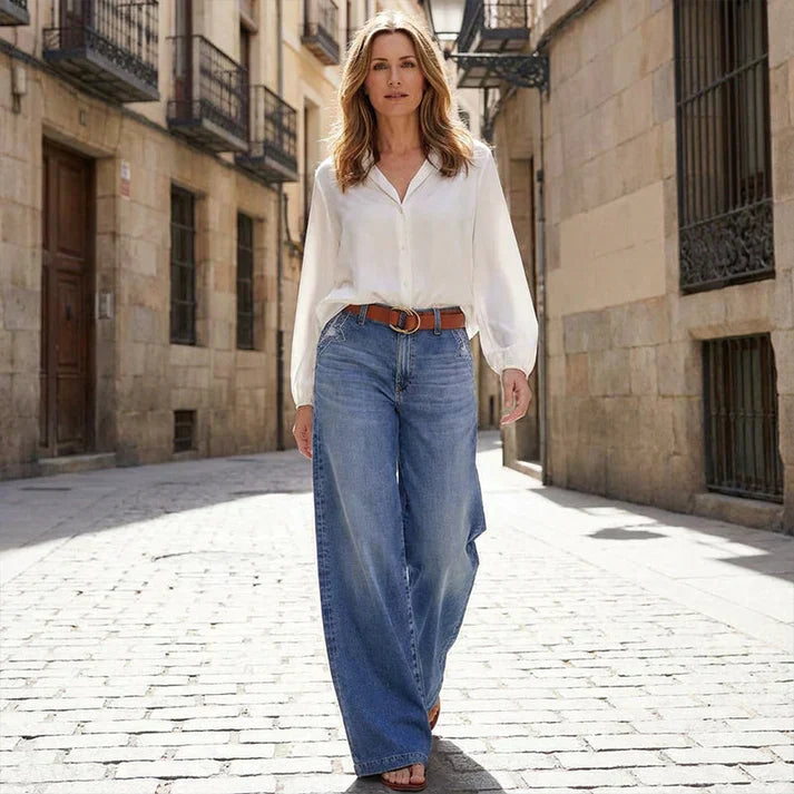 Mia – High-Waisted Wide-Leg Jeans
